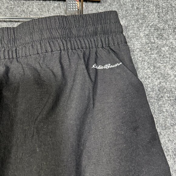 Eddie Bauer Tulip Hem Skort Womens Medium Black Nylon Stretch Pull On Pocket - Picture 6 of 7